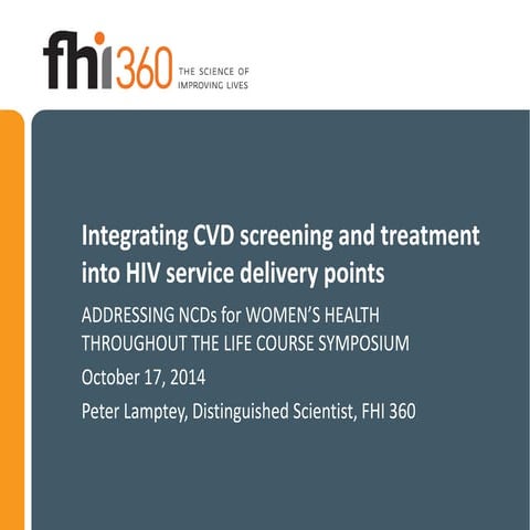 Integrating CVD screening and treatment into HIV service delivery points_Lamptey