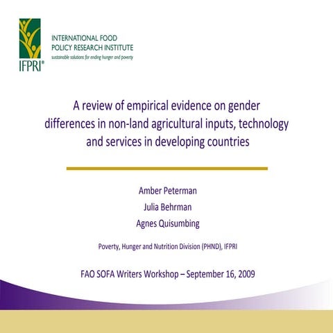 Peterman et al gender differences in non land assets