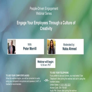People-Driven Engagement: Engage Your Employees Through a Culture of Creativity