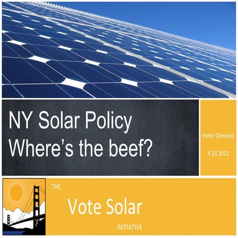 Peter Olmsted - New York Solar Policy - Community Solar Confluence
