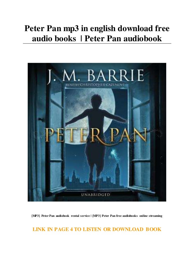 Peter Pan Mp3 In English Download Free Audio Books Peter Pan Audio