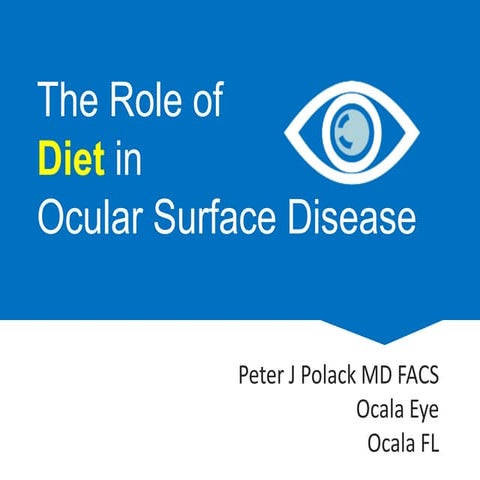 AHS13 Peter Polack — The Role of Diet in Dry Eye Disease 