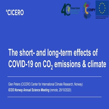The short- and long-term effects of COVID-19 on CO2 emissions & climate