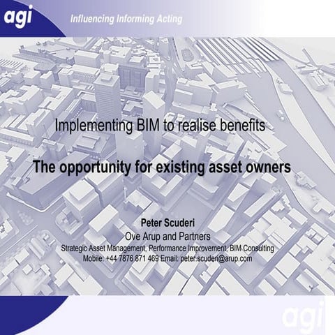 Implementing BIM to Realise Benefits (Peter Scuderi, Arup)