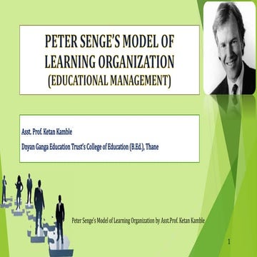 Peter Senge's model of learning organization