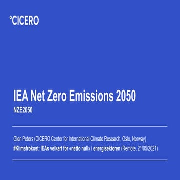 IEA Net Zero Emissions 2050 - Norway version (updated) | PPTX