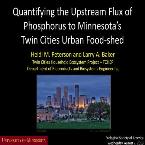 Quantifying phosphorus fluxes from the Twin Cities foodshed