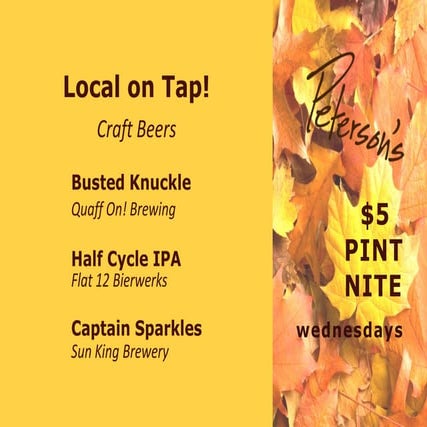 Peterson's on Tap!