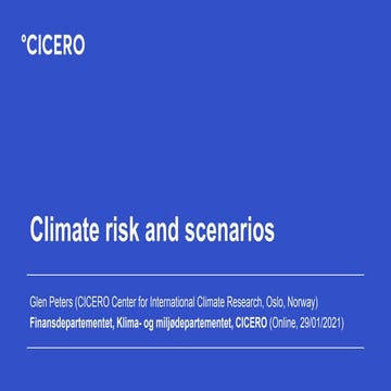Climate Risk and scenarios | PPTX