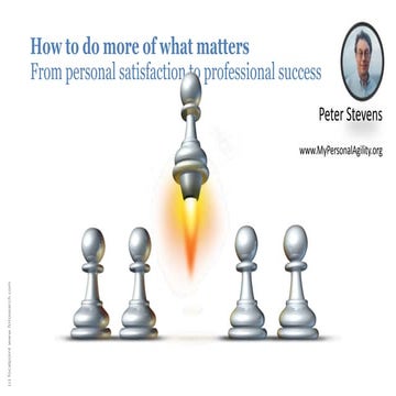 How to do more that matters: From personal satisfaction to professional success