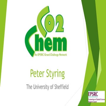 Peter Styring (University of Sheffield) presenting 'Introduction to CO2Chem' ...
