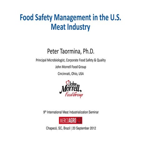 Gestão de sistemas de segurança alimentar na indústria de alimentos