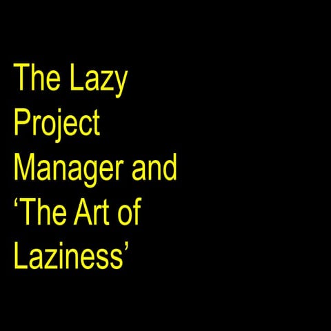 infoShare 2014: Peter Taylor,The Art of Productive Laziness