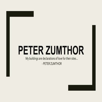 Peter zumthor