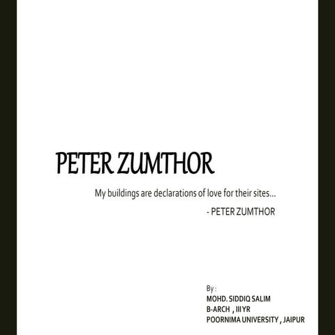 Vernacular Building : Therme Vals bath by Peter Zumthor