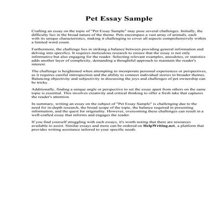 Cat Essay Writer. Bowie State University | PDF