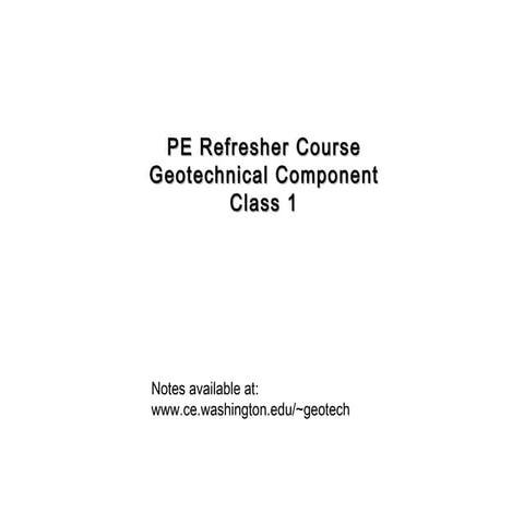 Pe Test Geotechnical Rerview