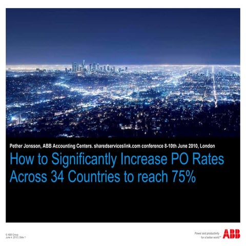 How to increase PO rates across 34 countries to reach 75%
