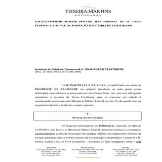 Petição   incidente recibos - v. ...