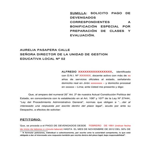 Petición administrativa 30% - 2016