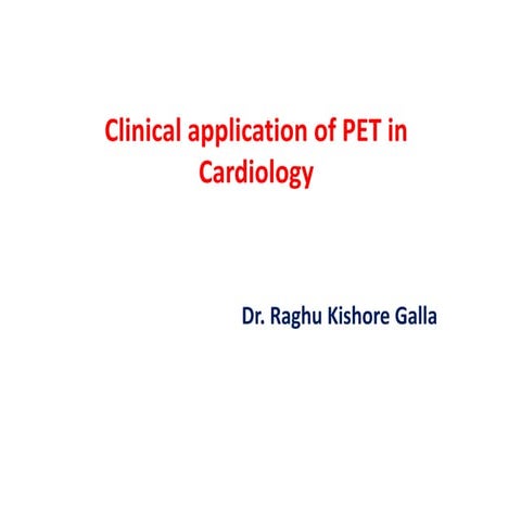PET scan in Cardilogy
