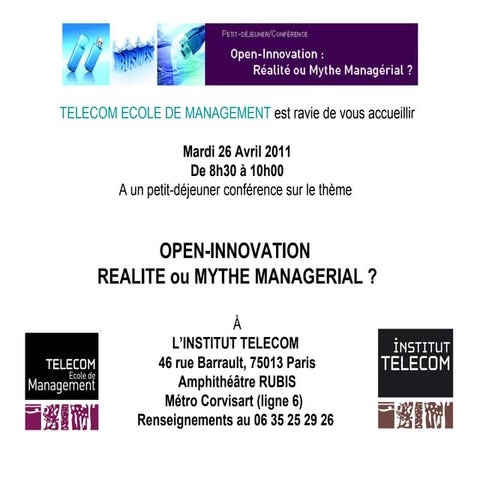 Open Innovation, par Isckia et Lescop