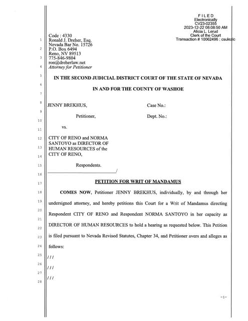 Former Washoe County Sheriff's Sergeant's court statement, pre ...