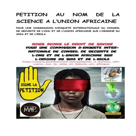 Petition à l'union africaine sur le sida et l'ebola en afrique