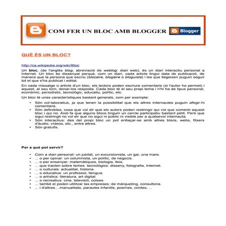 Petit manual blogger