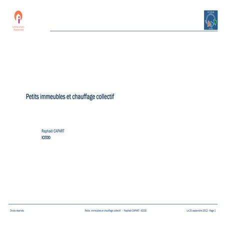 Petits immeubles et chauffage collectif 