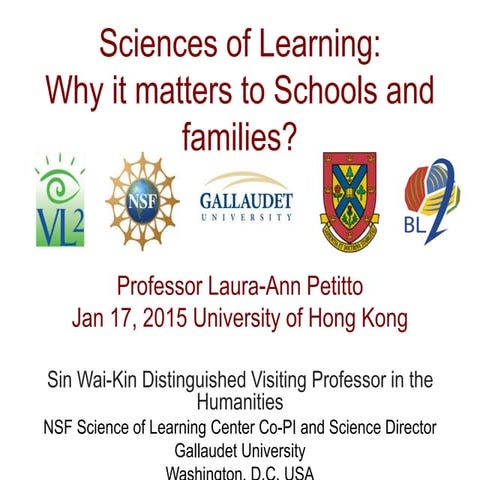 Science of Learning — Why it matters to schools and families?