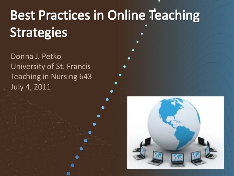 Best Practices in Online Teaching Strategies