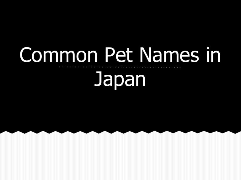 Pet names