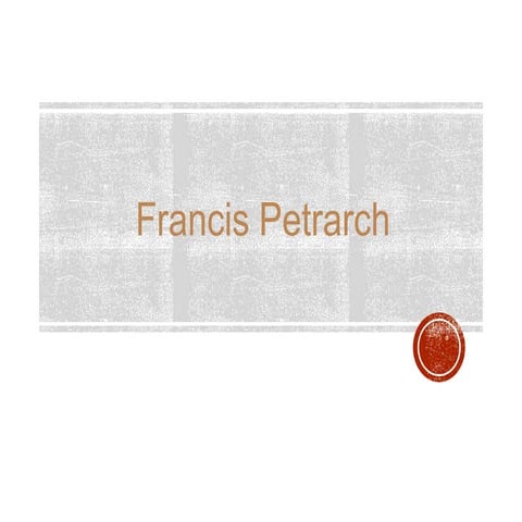 Introduction to Petrarch