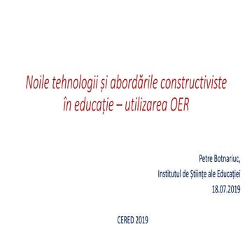 Petre Botnariuc CERED 18.07.2019