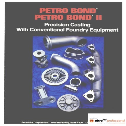 Petro Bond Foundry Sand Brochure