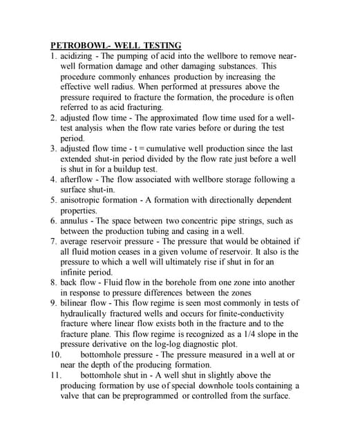 Well Test Analysis | PPT