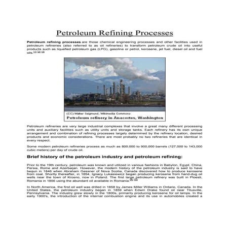 Petroleum refining-processes