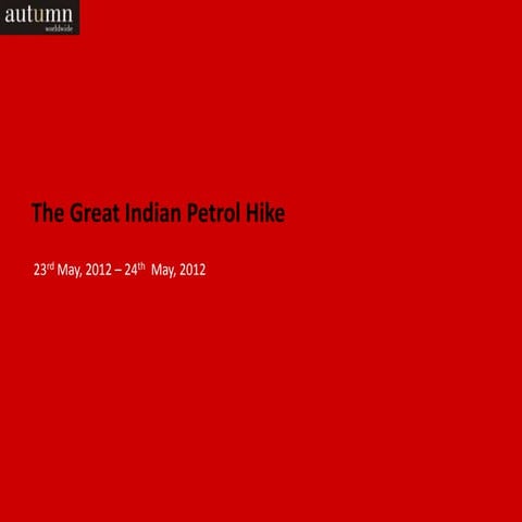 The Great Indian Petrol Hike  