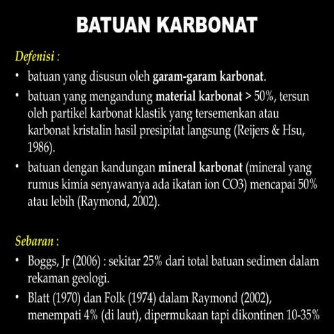 Manajemen Petrologi  Karbonat Lengkap.pptx