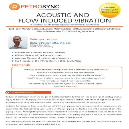 PetroSync - Acoustic and Flow Induced Vibration