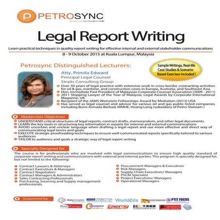 PetroSync - Legal Report Writing | PDF