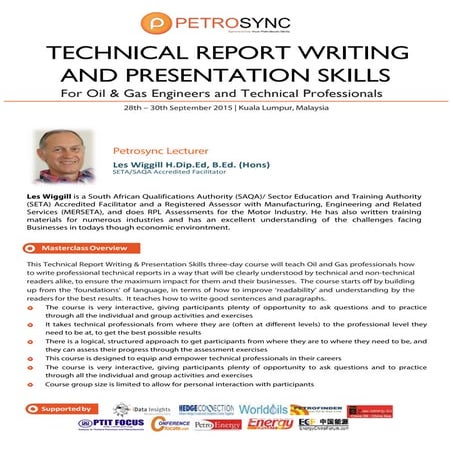 PetroSync - Technical Report Writing and Presentation Skills for Oil & Gas En...