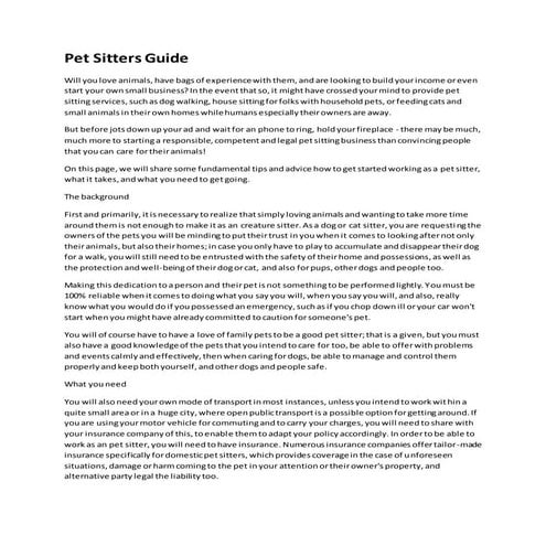 User Experience Design: Companion - Pet Sitting App | PDF
