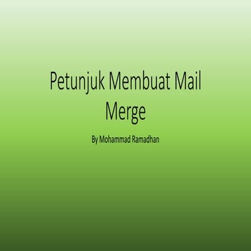 Petunjuk membuat mail merge