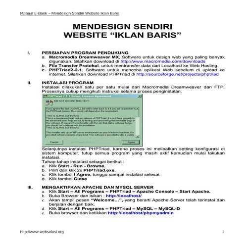 Petunjuk website iklan baris