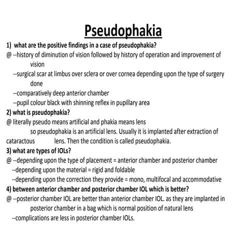 Pseudophakia