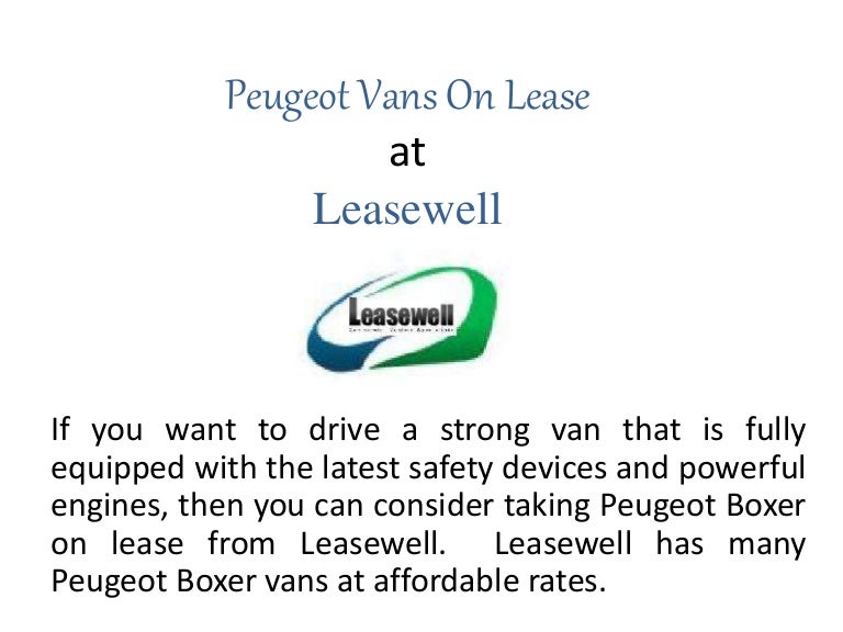 peugeot boxer lease