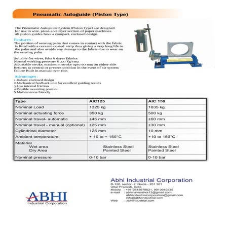 Peumatic autoguide   piston type