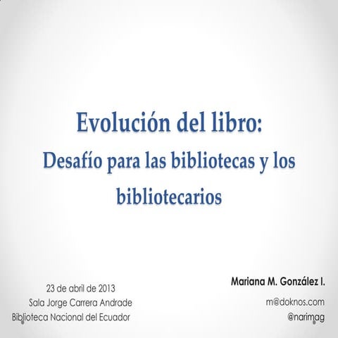 Evolución del Libro